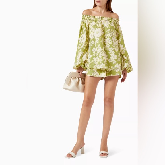 NWT Alemais Leisa Off-Shoulder Floral Cotton Blouse 8 - Picture 10 of 13